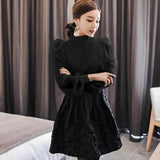 Stand Collar Puff Sleeve Women Shirts Elegant Office Lady White Chiffon Blouse Casual Tops Fashion Blusa