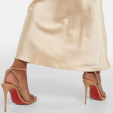 Rivet Sandals French Word With Sandals Famous Temperament Temperament Red Bottom Ultra-High Heel Toe