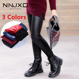 New Spring Autumn Kids Girl Leggings Baby Girls Boys Skinny Pencil Pants Faux PU Leather Children Leggings Black Wine