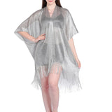 gold bikini cover up Sexy beach dress tunics for women beachwear 2021 Summer See through swimsuit cover-ups kaftan