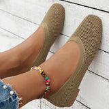 Zingj Mesh Single Shoes Women 2024 Summer Wear Shallow Mouth Breathable A Foot Pedal Mother Shoes Working