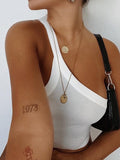 Fashion Camis Tops for Women 2023 Summer Streetwear Basic Sexy Backless Sleeveless White Straps Top