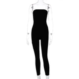 Woman Tight Jumpsuits Casual Sexy Bodycon Overalls Baddie Clothes Combi Femme Rompers One Piece Club Outfits