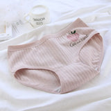 Cotton Panties Women Striped Underwear Strawberry pattern Underpants Female Lingerie Low Rise Girls Soft