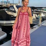 Women's Clothing 2025 Spring New Fashion Crochet Stitched Knitted Dress Holiday Style Sling