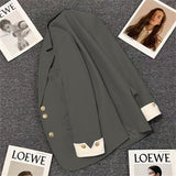Suitcase Women's 2025 Spring New Korean Style Suit Blue Blast Street Ocean Design