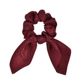 Color Women Hair Scrunchie Bows Ponytail Holder Hairband Bow Knot Scrunchy Girls Hair Ties Hair