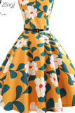 Women Summer Dress Clothing Floral Robe femme Tunic Casual Elegant Vintage Rockabilly Dresses Swing
