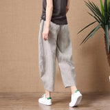 Cotton Wide Leg Pants Women 2025 Summer New Loose Large Size Linen Nine Casual Pants Outside