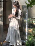 Women's Autumn New Elegant Skirt 2 Piece Sets Korean Fashion Button Blazer High Waist A-line Skirts Suit Y2k Outfits