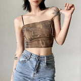 2022 New Women's Clothing Solid Color Repair Street Fashion Sexy Bare Back Sling Vest