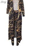 Piece Set African Print Elastic Bazin Baggy Pants Rock Style Dashiki SLeeve Famous Suit For Women Coat And Leggings
