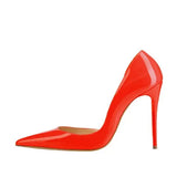 Patent Leather High Heels Pointed toe Pumps Shoes Party Shoes Women Stiletto High heel Pump 12 cm QP035