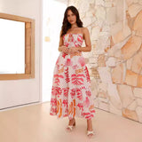 Women's Clothing 2025 New V-Neck Sleeveless Solid Color Splicing Large Swing Long
