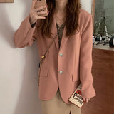 Zingj New Korean Version Of Autumn And Winter Small Pink Suit Jacket Female Thick Small Suit Suit British Wind