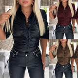 Independent Station 2023 Autumn And Winter New Commuter Long-Sleeved Lapel Shirt Women's
