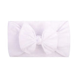 New Cotton Solid Baby Headband For Cute Girls Kid Wide Bow Knot Turban Elastic Hairbands Handmade Headwear Hair