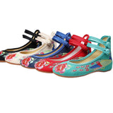 Zingj He Clothes With Embroidered Cloth Shoes Wedding Shoes Shallow Mouth Low Heel Spring And Autumn Women Single Shoes Dance