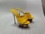 Zingj Patent Leather 15Cm Special High Heels With Sexy Waterproof Platform Hate Day Superb High Slippers Female