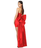 High-End Women's Sexy Folded Bag With A Bosom Dress Temperament Can Be Removed Large Bow Decorative