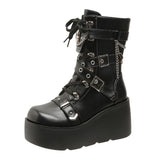 And Knight Boots 2025 New Large-Size Punk Style Handsome Thick Bottom Women