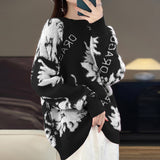 Zingj / Winter 2023 New Cartoon Dragon Year Year Red Sweater Lazy Wind Design Sense Sweater Top Tide-Outfit