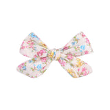 Flower Cotton Hair Bows With Clip For Baby Girls Plaid Boutique Hair Clips Hairgrip Barrettes Headwear Hair