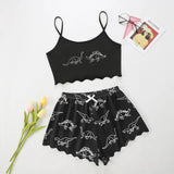 Printed Girls' Short-Sleeved Shorts Sexy Pajamas Girls' Cartoon Leisure PJ Leisure Home