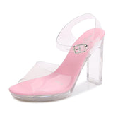 Zingj New Korean Version Of The Runway Show Model Shoes Flat Heel Sexy Black Waterproof Table 11CM High Heel Sandal Female