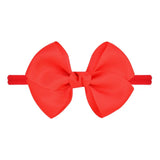 1piece Solid Colors Bowknot Baby Headband For Girls Nylon Elastic Hair Bands Handmade Turban Headwear Hair