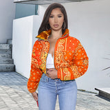 2020 Cashew Flower Women's Fashion Casual Winter New Cotton Clothing Bread Clothing-Outfit