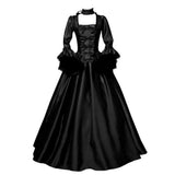 Model Lace Stitching Large Bell Sleeve Retro