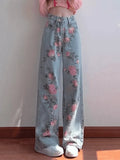 Floral High Rise Boyfriend Jeans-Outfit