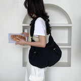 Shirring String Big Shoulder Crossbody BagOutfit