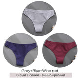 Brazilian Panties Cotton Women Underwear Ladies Solid Color T-back Underpants Sexy Low-rise Panty