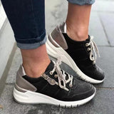 Zingj New Casual Women's Shoes Lace Lace Platform Large Size Single