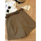 Shorts Women 2025 Summer New Retro High-Rise Thin Casual Pear-Shaped Broad Leg A Word Five-Point