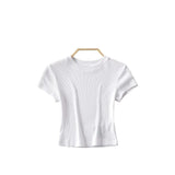 Zingj And Summer Short Thread Slim T-Shirt Women's Short-Sleeved Jacket-Outfit
