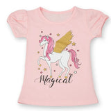Summer Fashion Unisex Unicorn T-shirt Children Boys Short Sleeves White Tees Baby Kids Cotton Tops For Girls Clothes 3