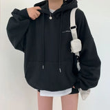Vintage Moon Print Oversized Pullover HoodieOutfit