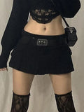 Denim Skate Mini Skirt- Outfit