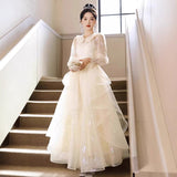 Evening Dress 2025 New Banquet Shown Thin 18-Year-Old Adult Piano Performance Art Examination Voice Dress