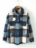 Vintage Pockets Oversized Plaid Shacket-Outfit