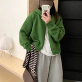 Zingj Style Multi-Color Hooded Double Zipper Knit Cardigan Women's New Short Hair Sweater Hoodie Autumn And Winter Small Coat-Outfit