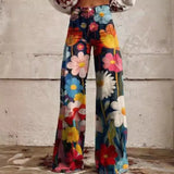 Zingj Style Ebay Plus Size Female Casual Pants Thin Wide Leg Pants-Outfit