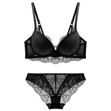New Women's underwear Set Lace Sexy Push-up Bra And Panty Sets Comfortable Brassiere Adjustable Gathered