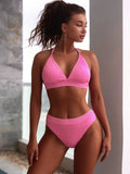 Zingj Outer Single Bikini Ladies Sexy Split Swit Special Fabric High Waist Bikini