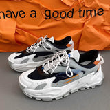 Men Casual Shoes Men's Sneakers Fashion Running Shoes Trainer Race Sport Shoes Lace Up Outdoor Walking Gym Shoes For