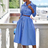 Spot 2025 Autumn And Winter New Fashion Temperament Long Sleeve Striped Shirt Suit Skirt Two