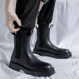 Zingj Size Men's Martens 45 British Wind Chelsea Men's Boots 46 Winter Cargo High-Top Leather Boots And Down